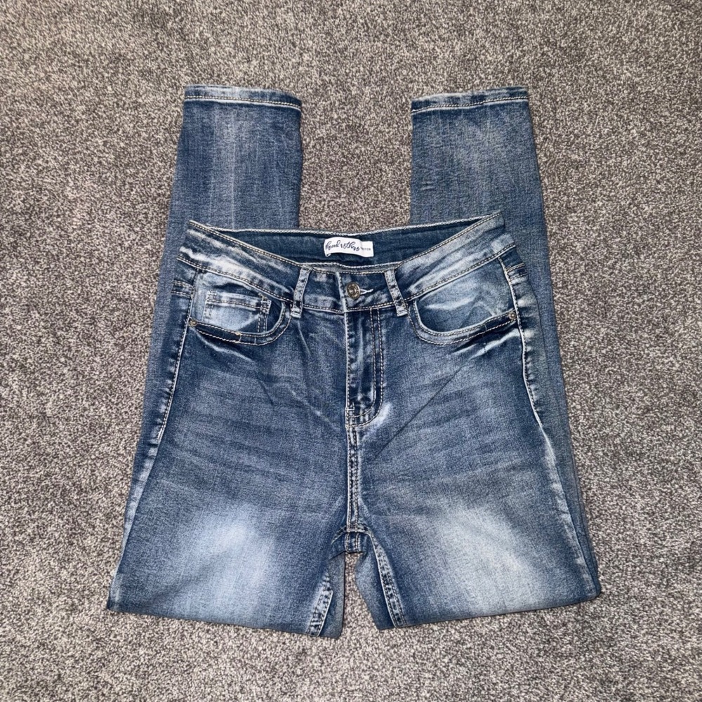 Thread & Others Women's Acid-Wash Blue High-Rise Skinny Jeans Size 7/28